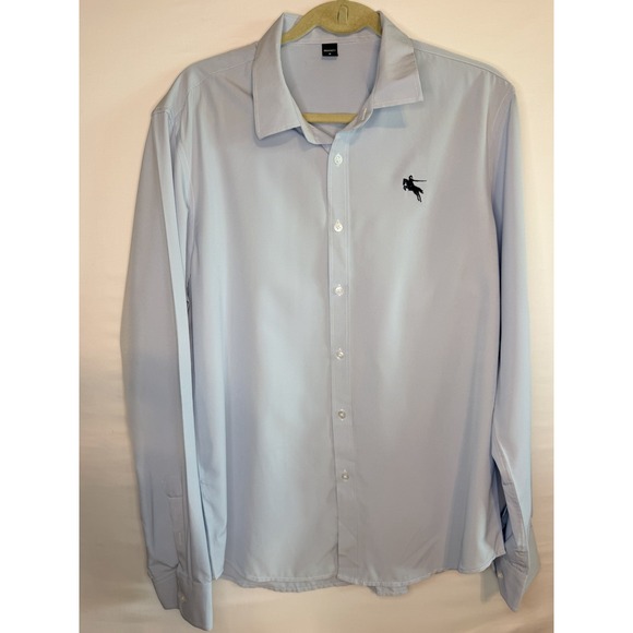 Manfinity Other - Manfinity Shirt Mens Mens Blue Long Sleeve Button Front Stretch Dress Casual